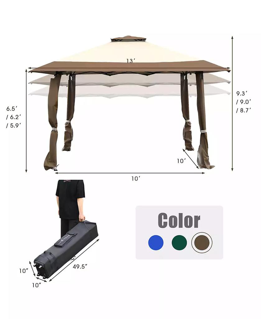Costway 13
x13
Gazebo Canopy Shelter Awning Tent Patio Garden Outdoor Companion