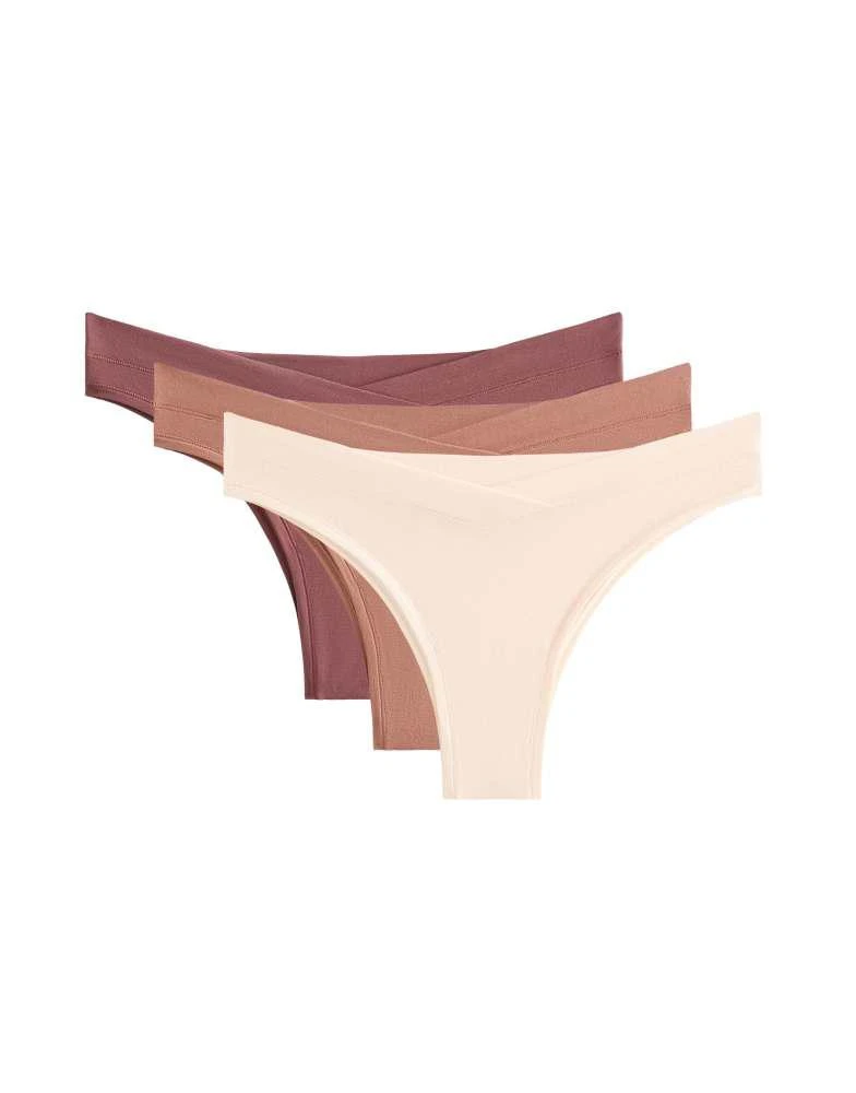 OYSHO OYSHO 3 modal blend v-cut brazilian briefs in cream