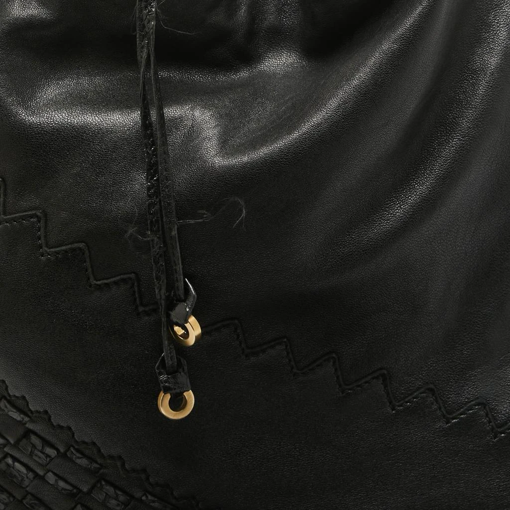 Jimmy Choo Jimmy Choo Black Leather and Suede Tatum Fringe Hobo 5
