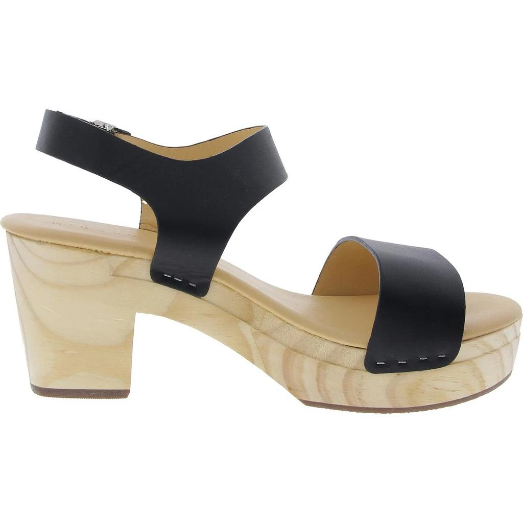 Nisolo ALL DAY OPEN TOE CLOG Womens Block Heel Leather Platform Sandals 2