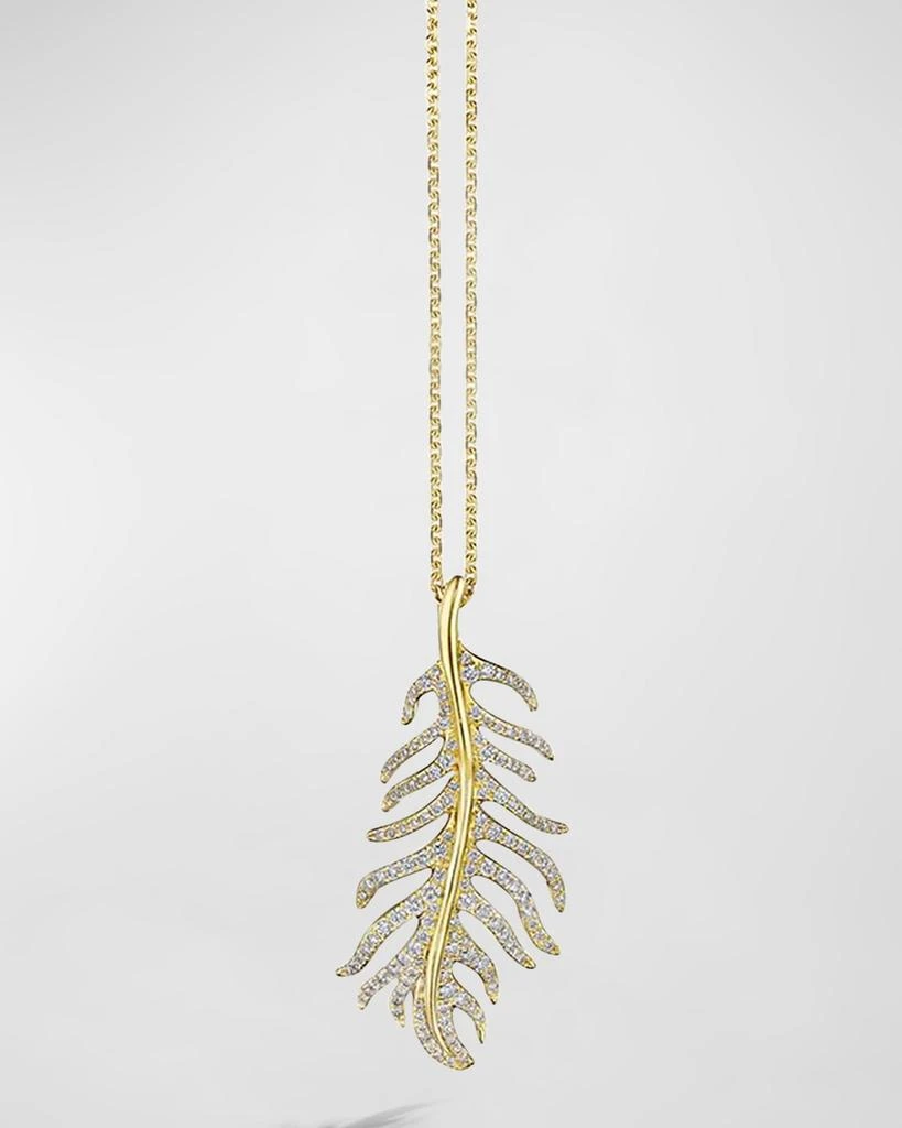 Mimi So 18K Yellow Gold Phoenix Wavy Necklace with Medium Pave Diamonds 1