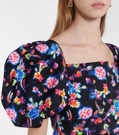 CAROLINE CONSTAS Eliana floral cotton-blend blouse 5