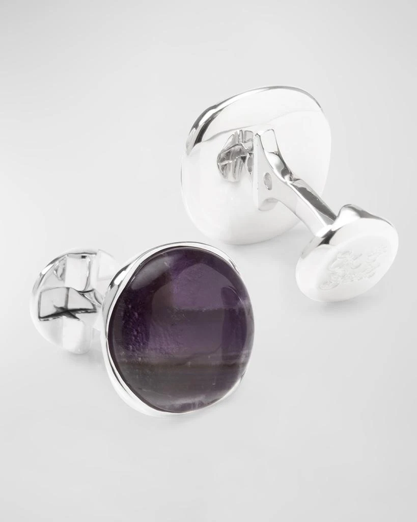 Cufflinks Inc. Men
s Round Amethyst Cufflinks 3