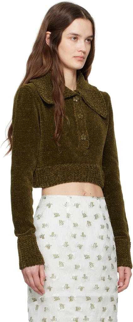 CECILIE BAHNSEN Khaki Calla Sweater