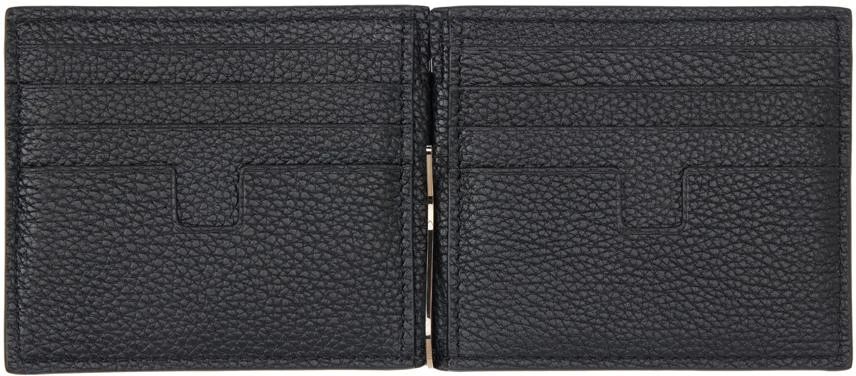 Tom Ford Black Soft Grain Leather Money Clip Wallet 3