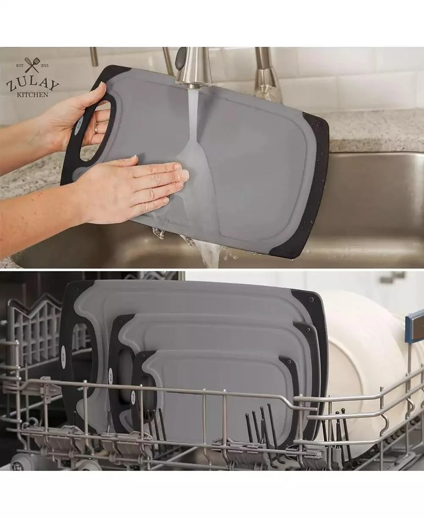 Zulay Kitchen 3 Piece Set Non-Slip Kitchen Cutting Boards with Juice Groove – Cutting Board Set 5