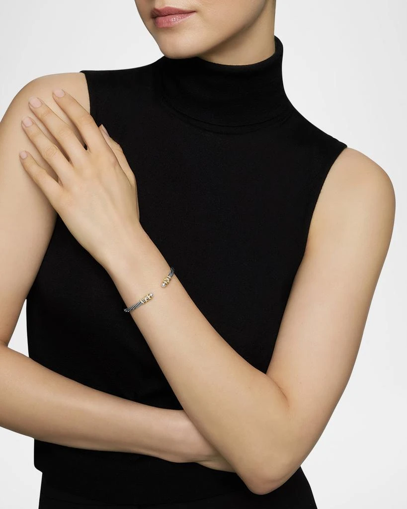 David Yurman Helena Bracelet with 18K Gold, Cabochon and Diamonds, 4mm 2