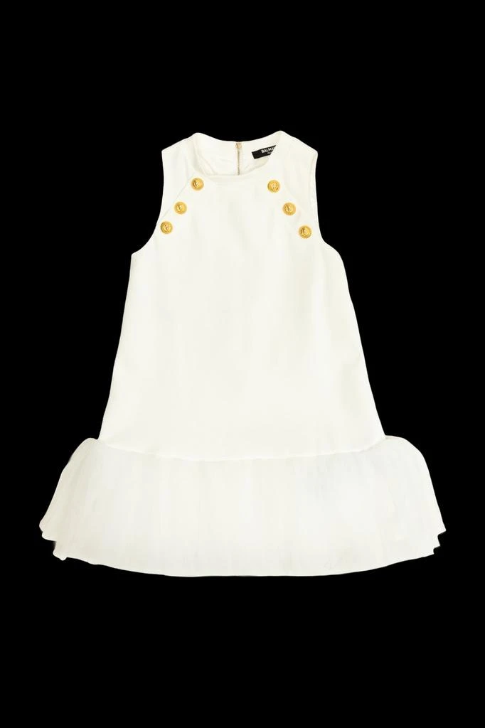 Balmain Balmain Kids Button Detailed Sleeveless Dress 1