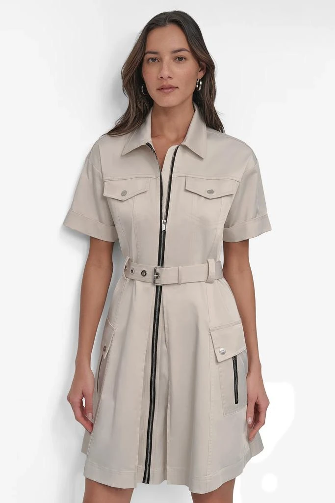 DKNY SHIRT DRESS WITH FRONT ZIPPER 6