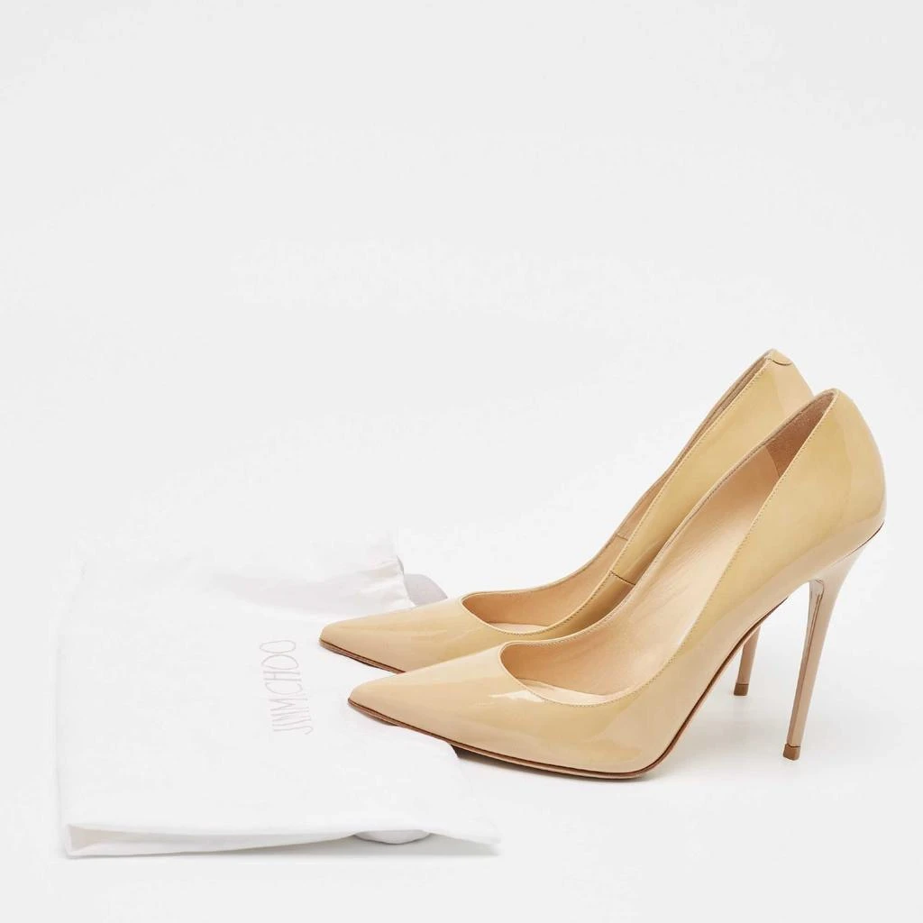 Jimmy Choo Jimmy Choo Beige Patent Leather Anouk Pumps Size 38.5 9