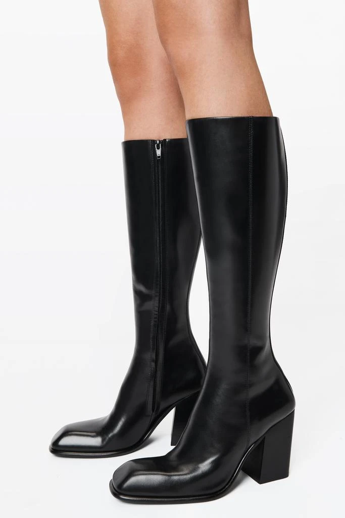 Alexander Wang throttle 95mm knee-high boot in leather 3