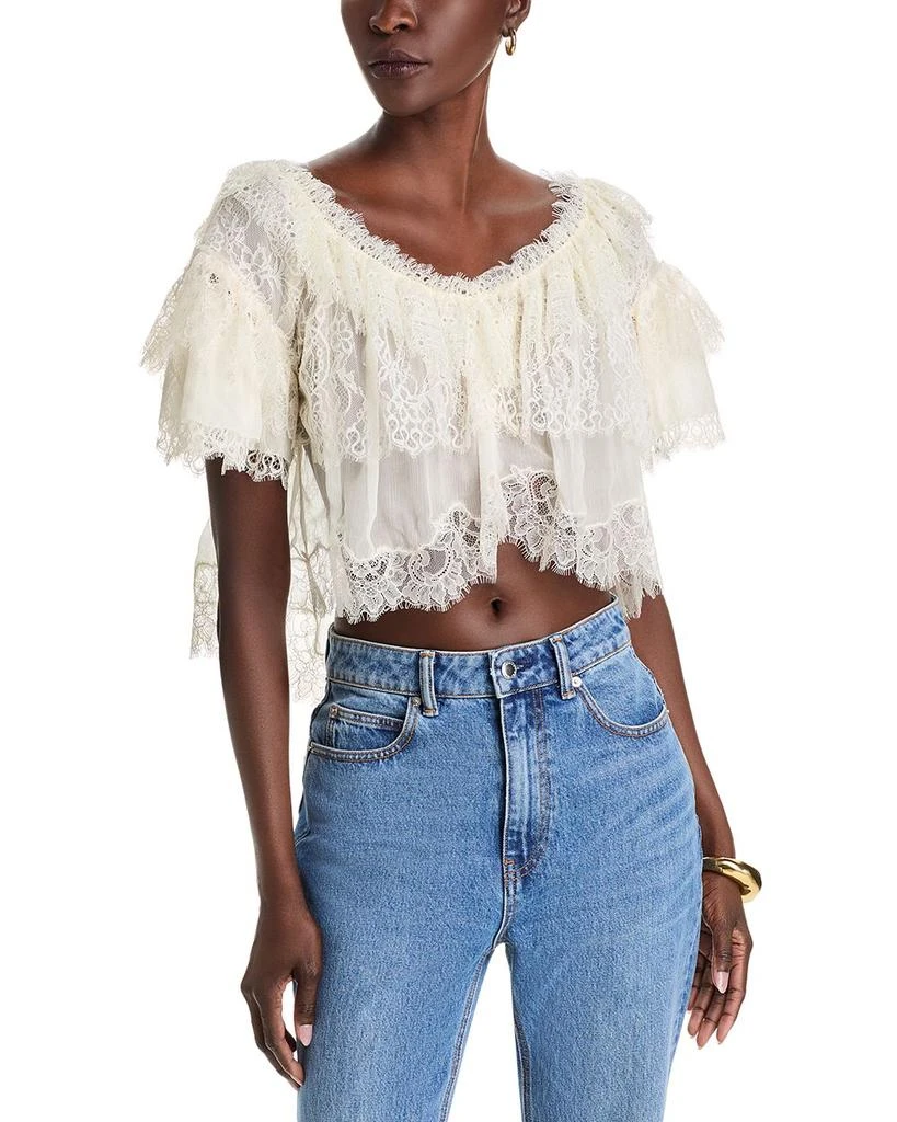 LOVESHACKFANCY Vienne Lace Top 1
