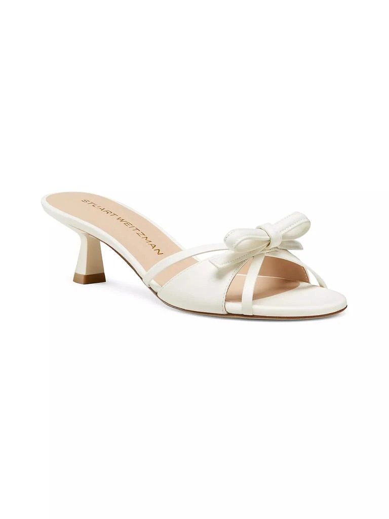 Stuart Weitzman Felicity 50MM Bow-Detailed Leather Sandals 2
