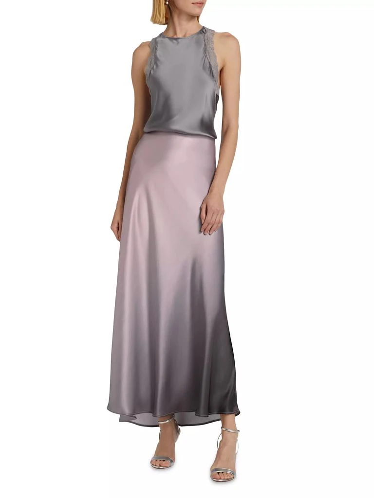 CAMI NYC Prue Ombré Satin Maxi Skirt 2