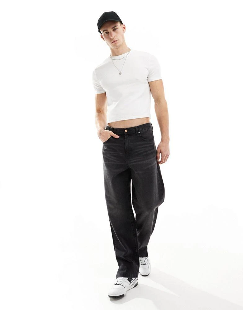 ASOS ASOS DESIGN essential muscle fit cropped rib t-shirt in white 3