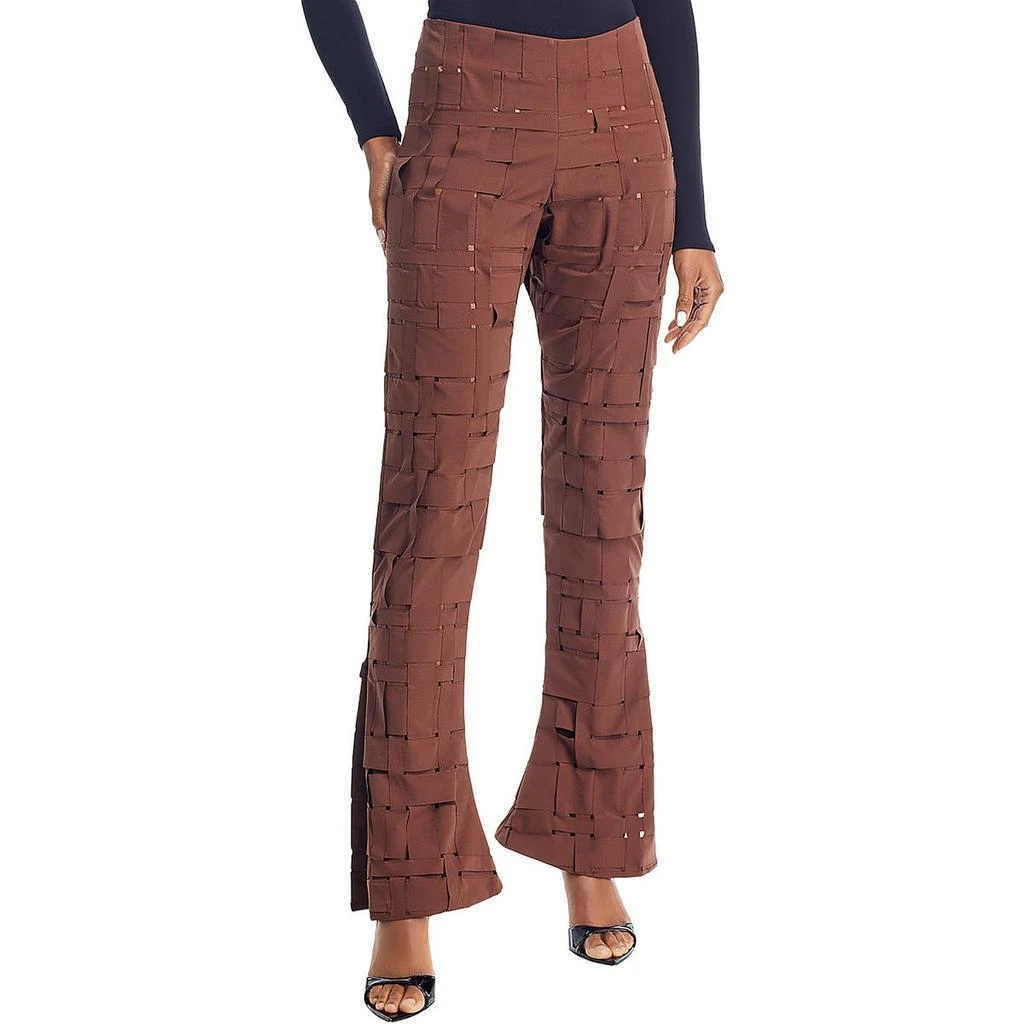 A.W.A.K.E MODE Womens High Rise Split Hem Straight Leg Pants 1