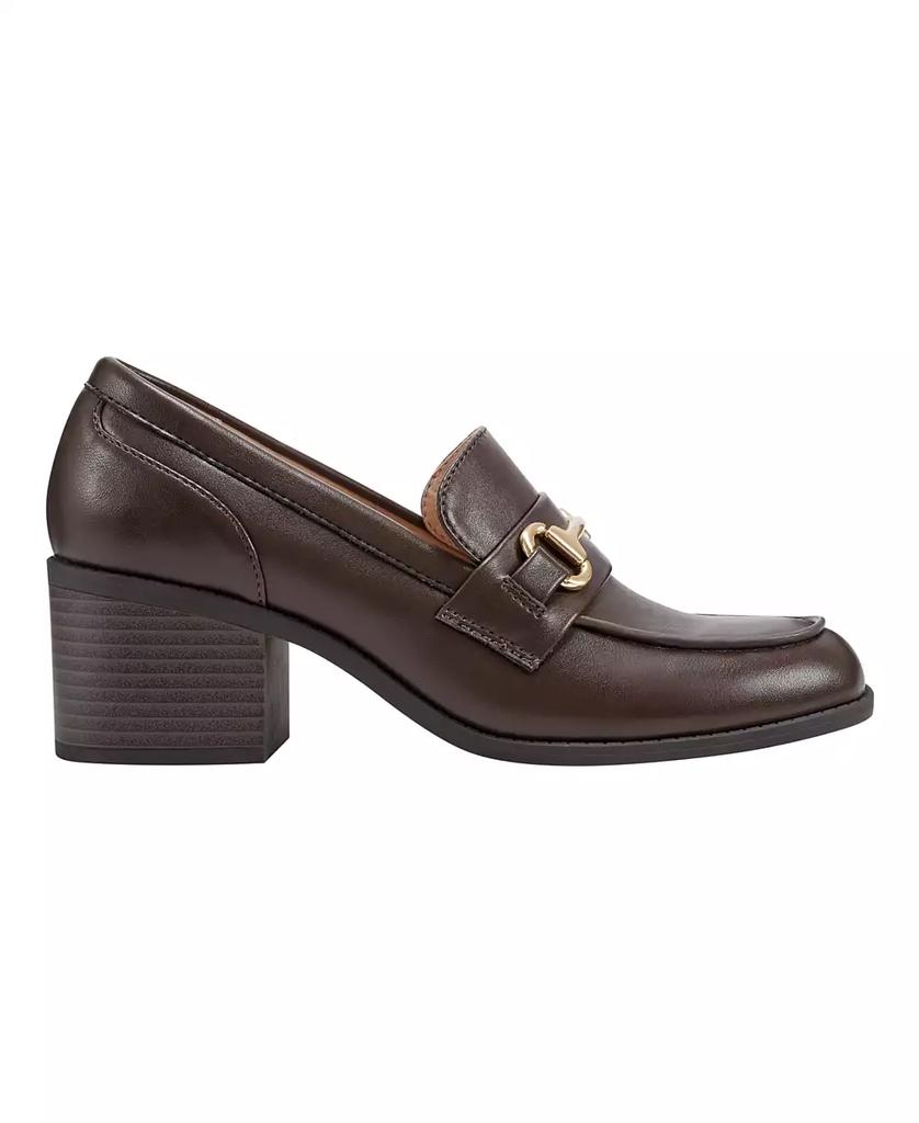 Bandolino Women's Mayble Block Heel Hardware Detail Loafers