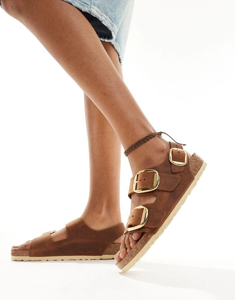 Birkenstock Birkenstock Milano big buckle sandals in cognac 3