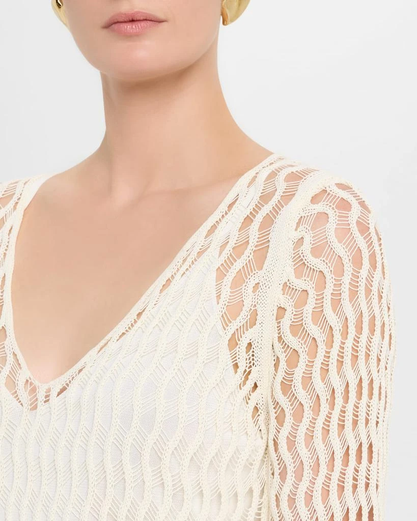 knitted flared dress self-portrait Textured Knit Mini Dress main image 0