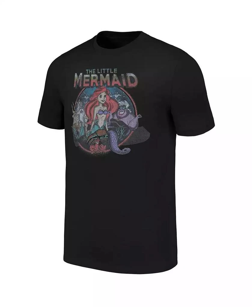 Mad Engine Men's and Women's Black The Little Mermaid T-shirt 2