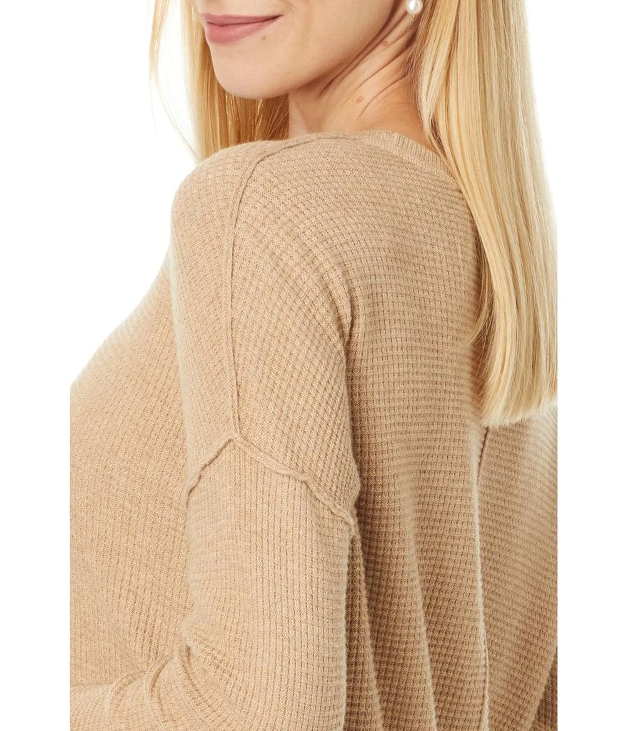 Elliott Lauren Cotton Cashmere - Waffle stitch Drop Shoulder Sweater 3