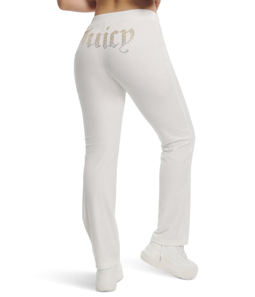 Juicy Couture Rib Waist Velour Pant W/Drawcord