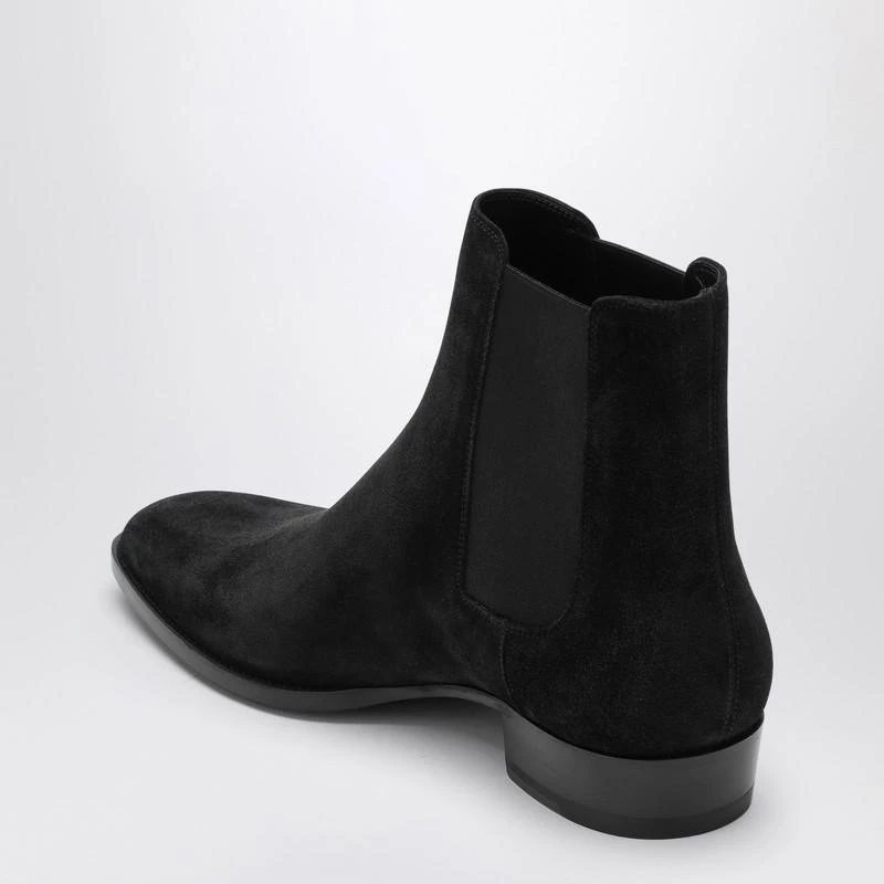 Yves Saint Laurent Wyatt 30 black suede ankle boot 4