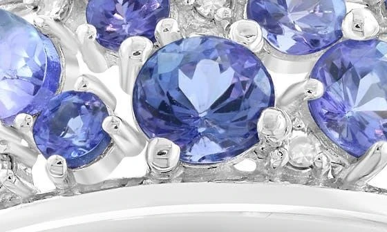 Effy Sterling Silver Diamond 
Tanzanite Ring 4