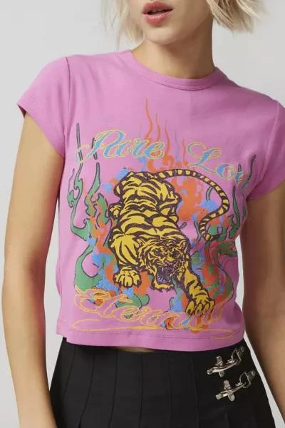 Urban Outfitters Pure Love Tiger Shrunken Baby Tee 3