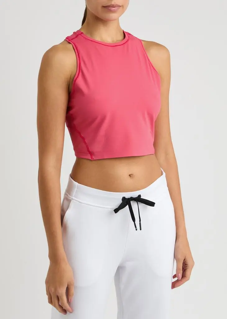 On Movement cropped stretch-jersey tank 2