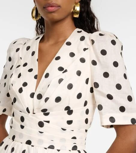 Zimmermann Crush polka-dot linen midi dress 4