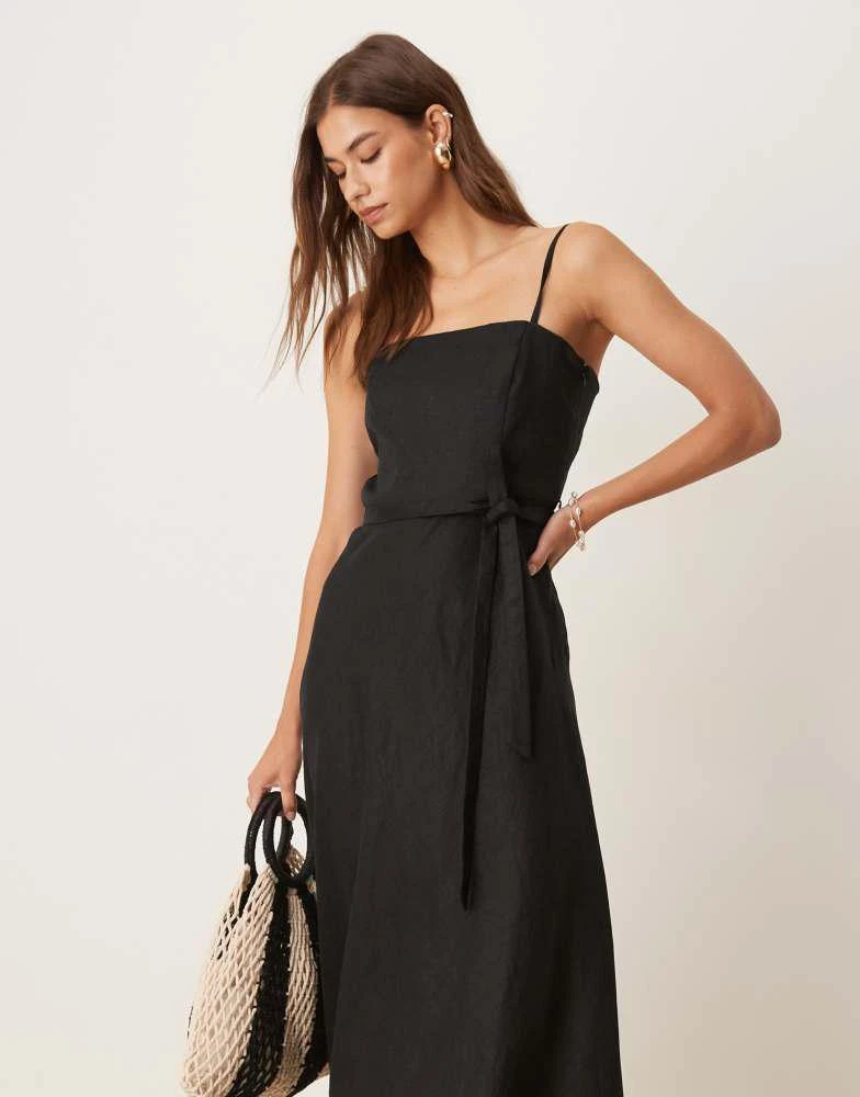 mango black evening dress ever SLOANE|Sexy V Neck Maxi Bodycon Evening Dress with Flare Sleeves main image 0