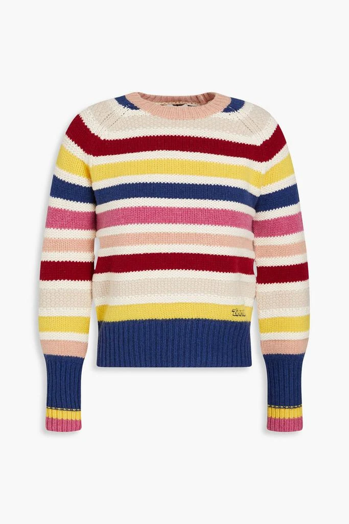 Zimmermann Striped intarsia merino wool and cotton-blend sweater 1