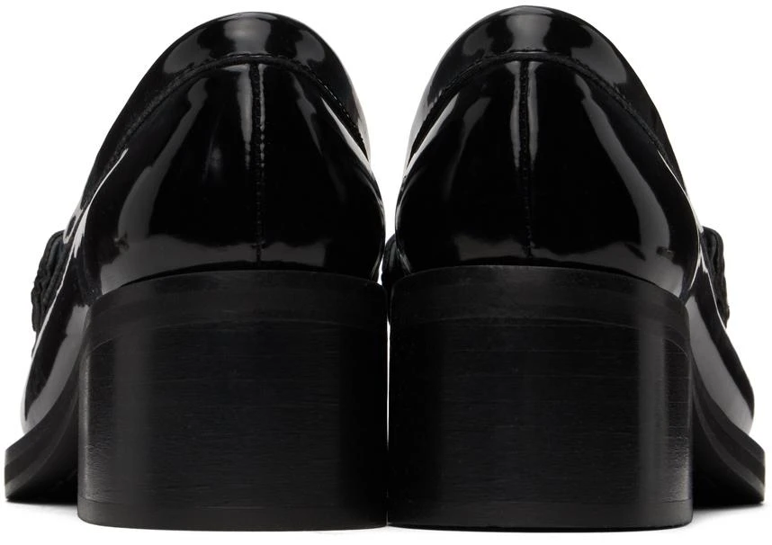 Ganni Black Butterfly Logo Mid Heel Loafers 2
