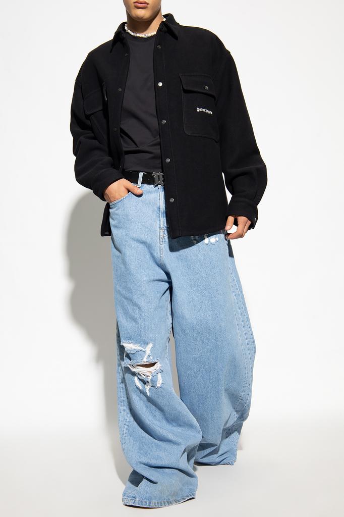 Palm Angels Wool shirt with logo