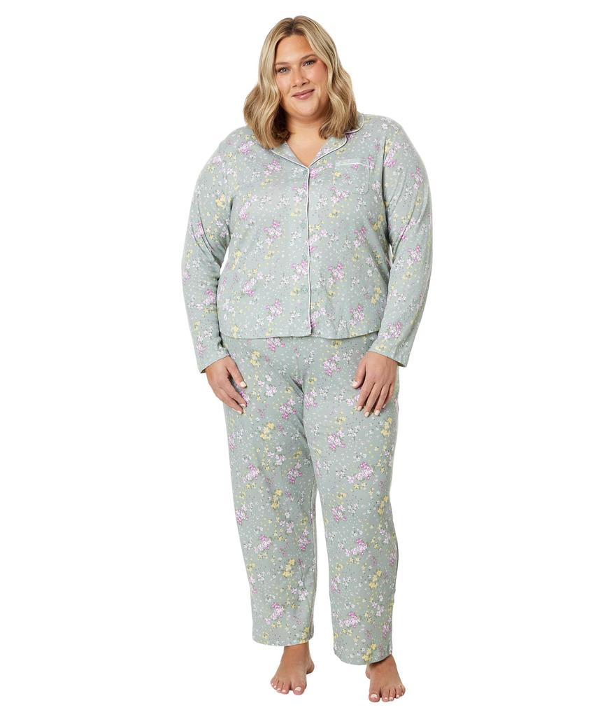 Karen Neuburger Plus Size Gramercy Park Long Sleeve Girlfriend PJ Set