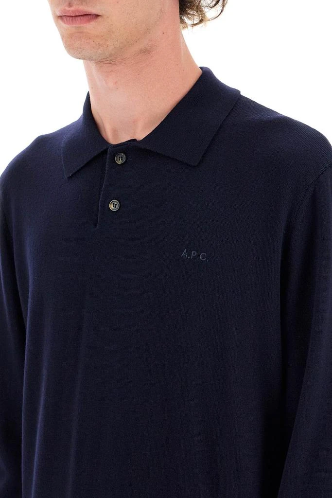 A.P.C. jacob wool pullover polo sweater 4