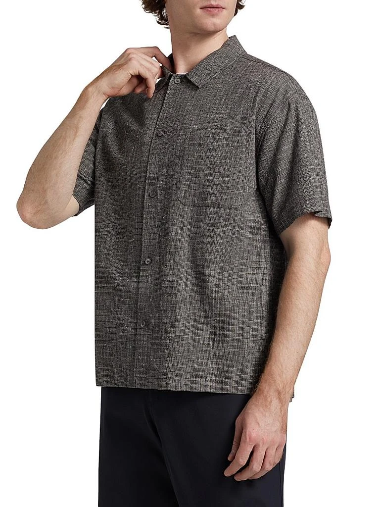 FRAME Cotton & Linen Button-Front Shirt 4