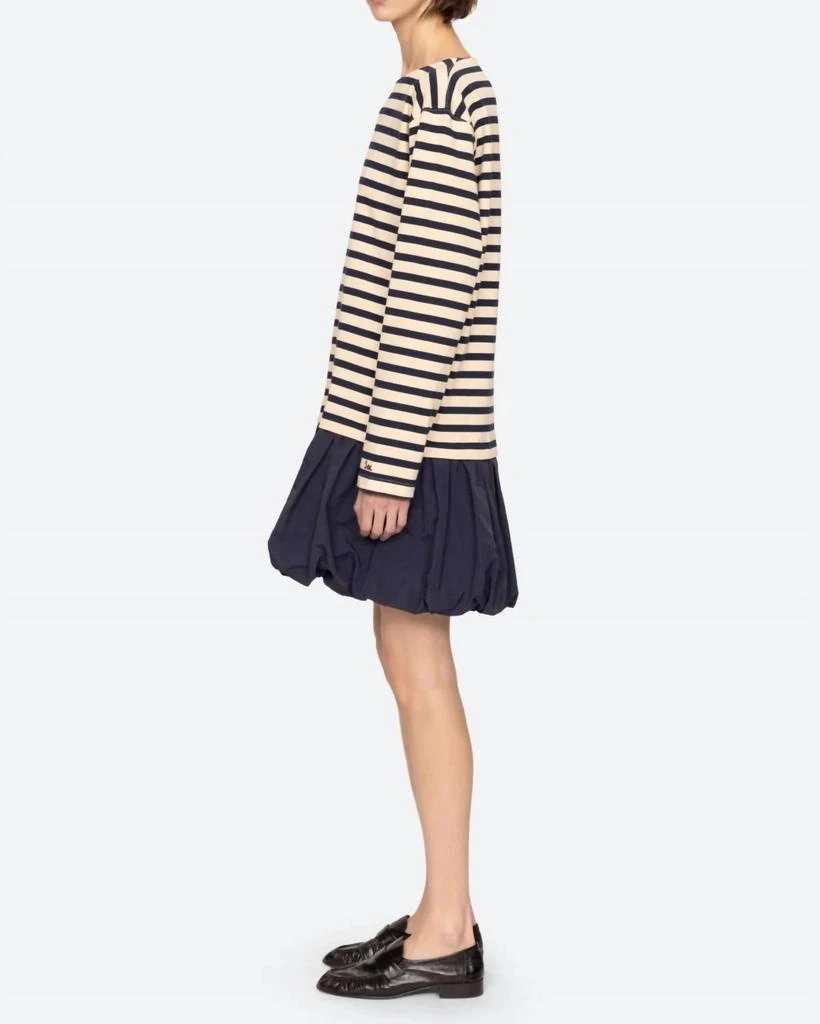 Sea Athena Solid Combo T-Shirt Dress In Navy Stripe 5