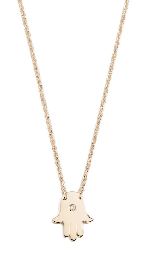 Jennifer Zeuner Mini Hamsa Diamond Necklace 4