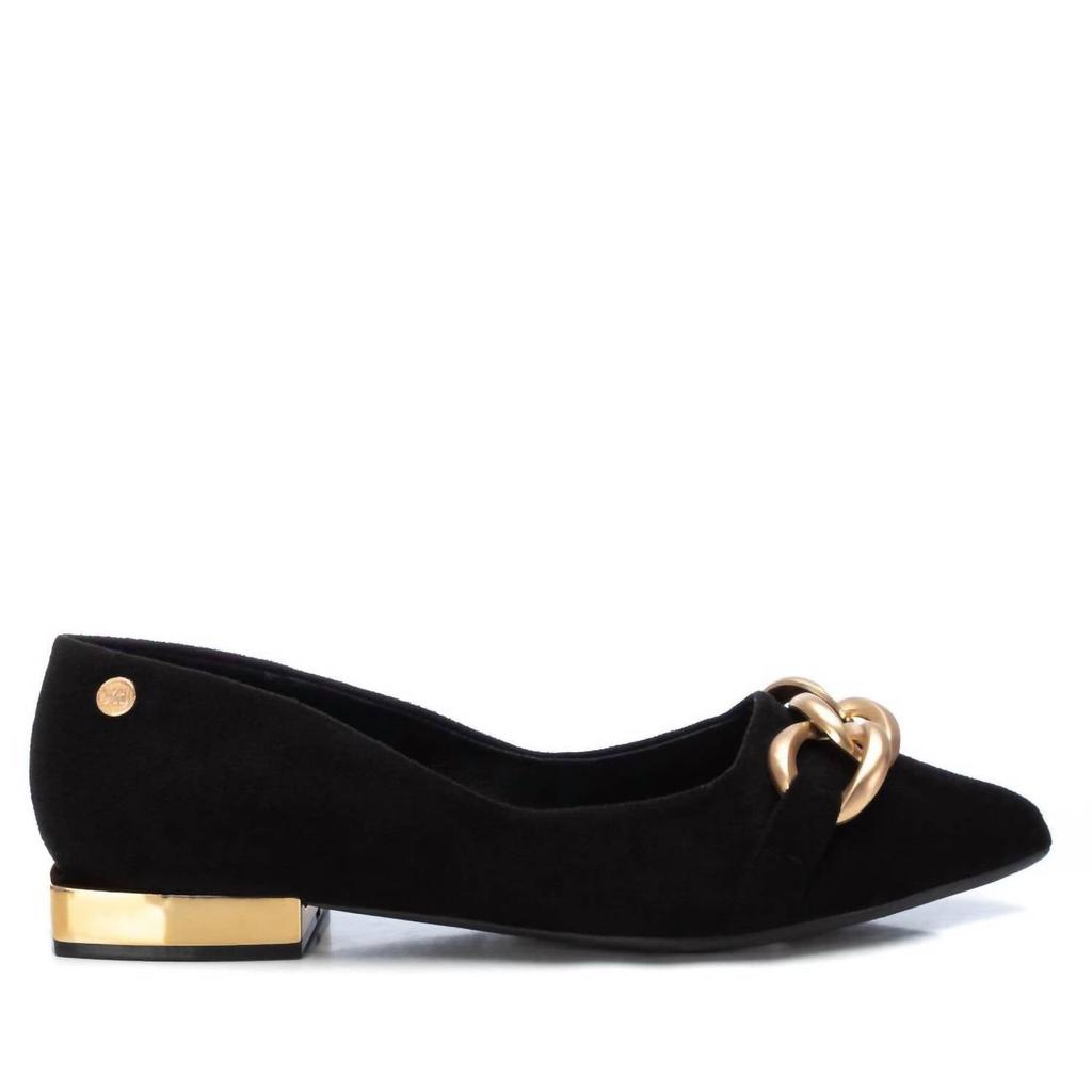 Xti Women's Suede Ballet Flats Shoes In Black