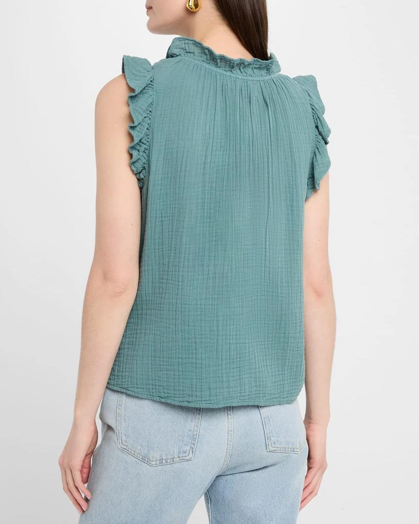 XIRENA Bex Sleeveless Ruffle Cotton Gauze Top 3