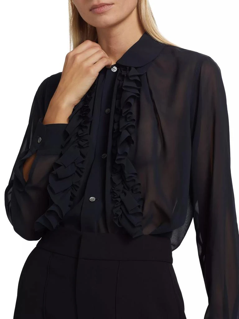 Comme des Garcons Sheer Ruffle Blouse 6