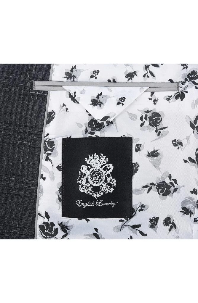 English Laundry Plaid Trim Fit Notch Lapel Wool Blend Two-Piece Suit 6