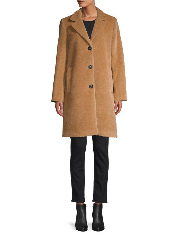 Jane Post Single-Breasted Alpaca & Wool Boy Coat
