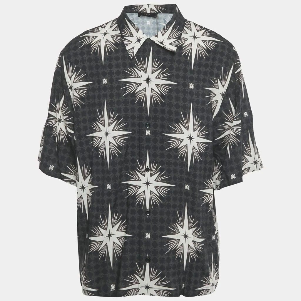 AMIRI Amiri Starburst Print Crepe Button Front Camp Shirt XXL 1