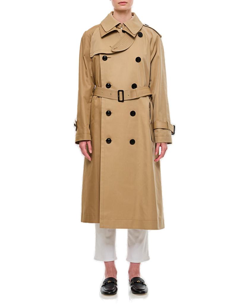 Shop Sacai Double Breasted Trench Coat on Sale at