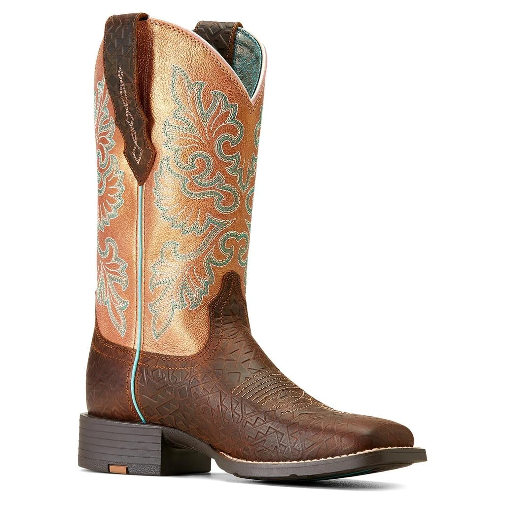 Ariat Round Up Wide Square Toe StretchFit Western Boot 6