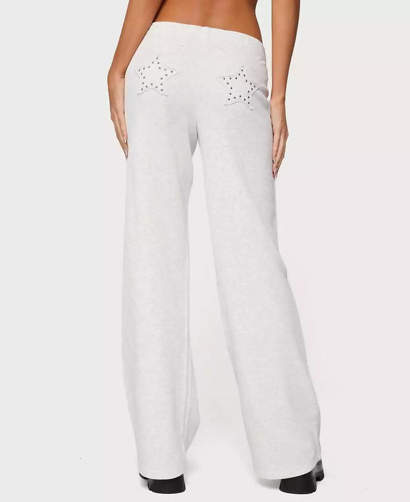 Edikted Women's Briela Star Studded Sweatpants