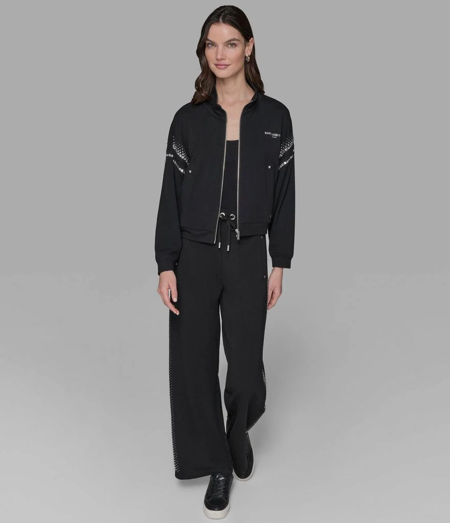 Karl Lagerfeld Paris RHINESTONE TRIM TRACK JACKET 3